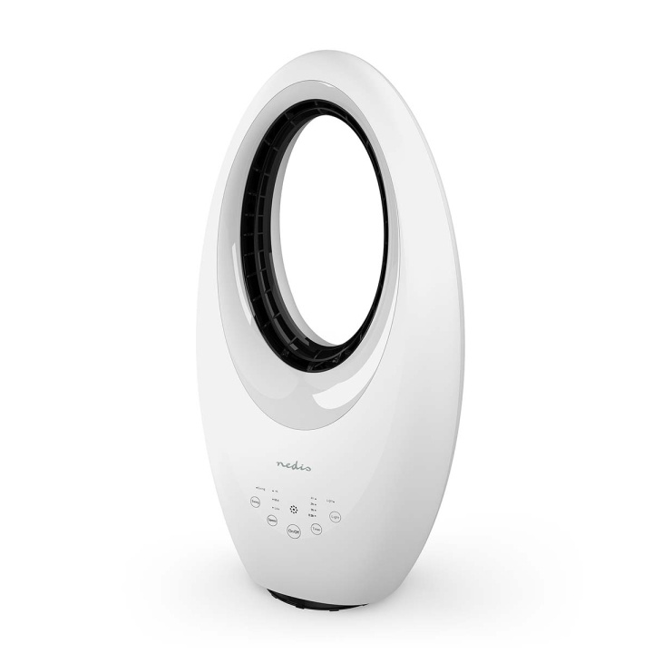 Nedis Bladloze ventilator | Netvoeding | 50 W | Zwenkfunctie | Afstandsbediening | Uitschakeltimer: 7.5 u | 3-Snelheden | Wit in de groep HUISHOUDEN & TUIN / Ventilatoren & Klimaatproducten bij TP E-commerce Nordic AB (D34914)
