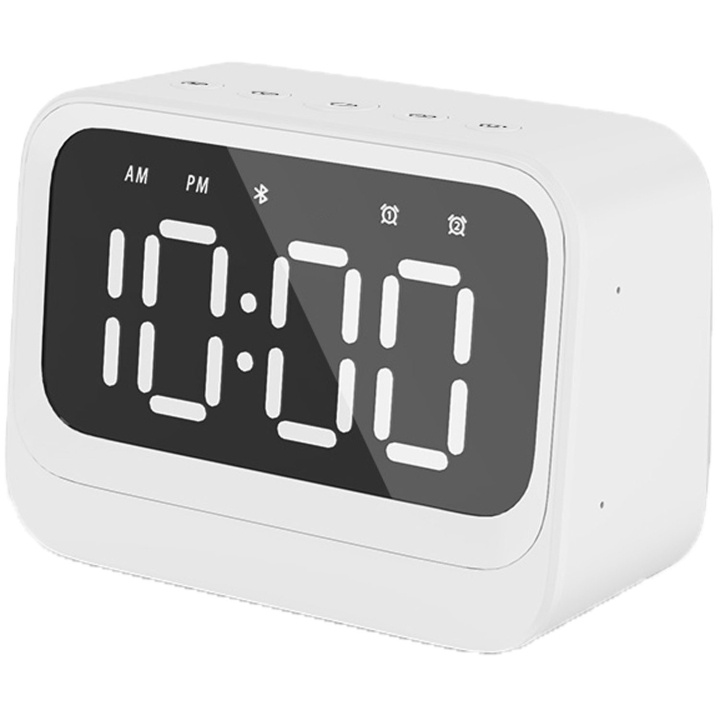 Denver Klocka Alarm Bluetooth-högtalare Vit in de groep HOME ELECTRONICS / Audio & Beeld / Thuisbioscoop, Hifi en Draagbaar / Radio & Wekkers bij TP E-commerce Nordic AB (D34937)