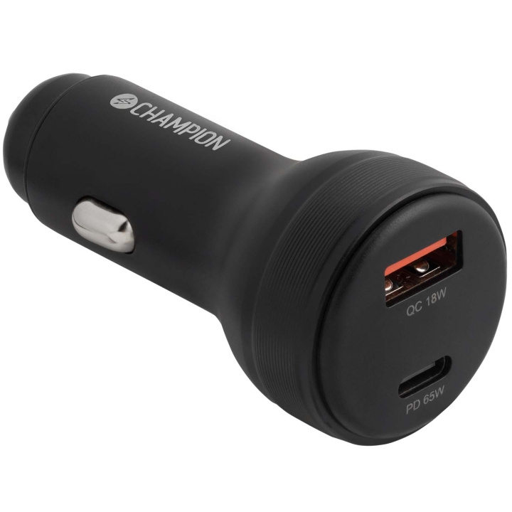 Champion Billaddare 83W 2-port QC/PD Svart in de groep SMARTPHONE & TABLETS / Opladers & Kabels / Autoladers bij TP E-commerce Nordic AB (D34943)