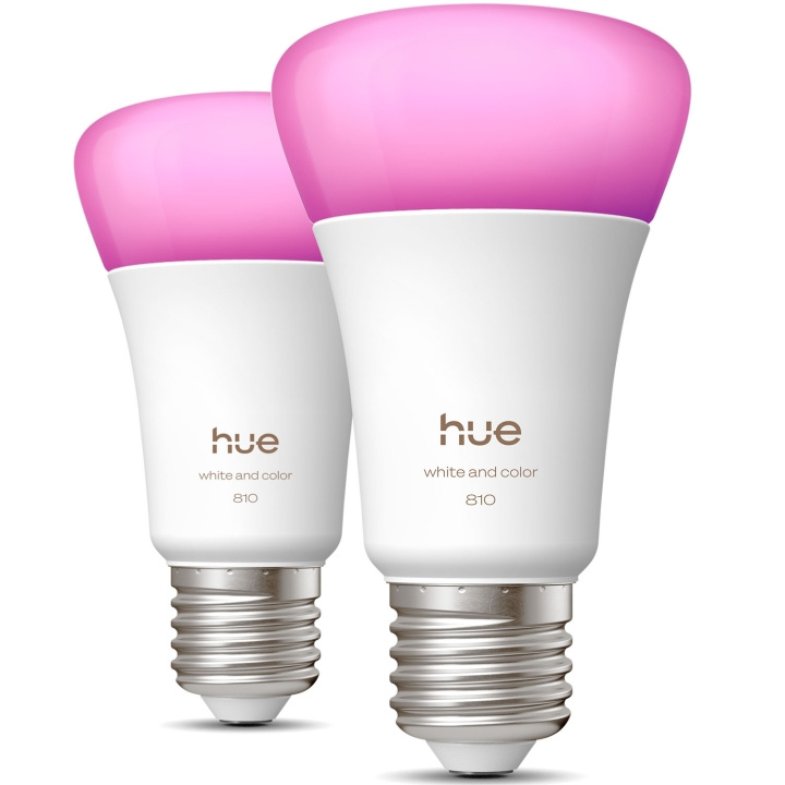 Philips Hue White and Color Ambiance E27 810lm 2-pack in de groep HUISHOUDEN & TUIN / Smart home / Slimme verlichting bij TP E-commerce Nordic AB (D34944)