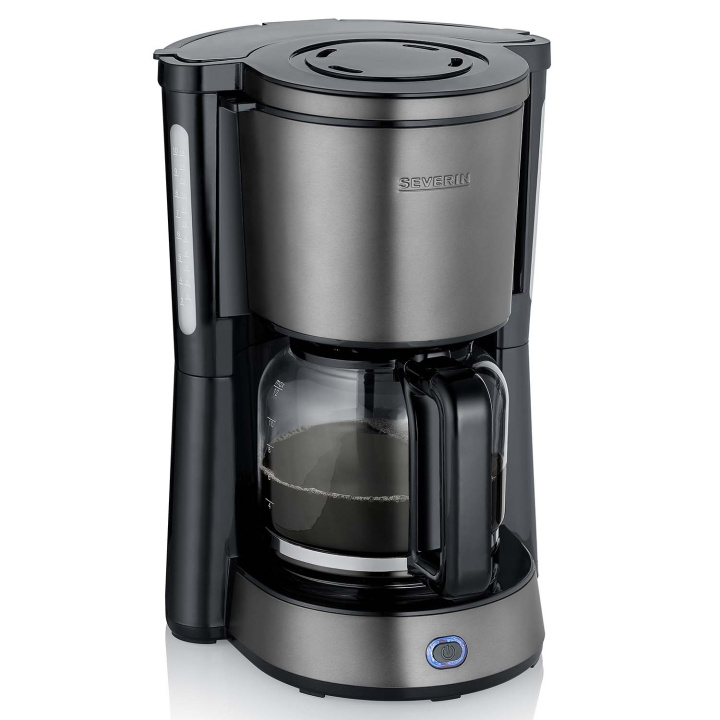 Severin Kaffebryggare Dark Inox 1000W 1,25L KA9340 in de groep HUISHOUDEN & TUIN / Huishoudelijke apparaten / Koffiezetapparaten en accessoires / Koffiezetapparaten bij TP E-commerce Nordic AB (D34980)
