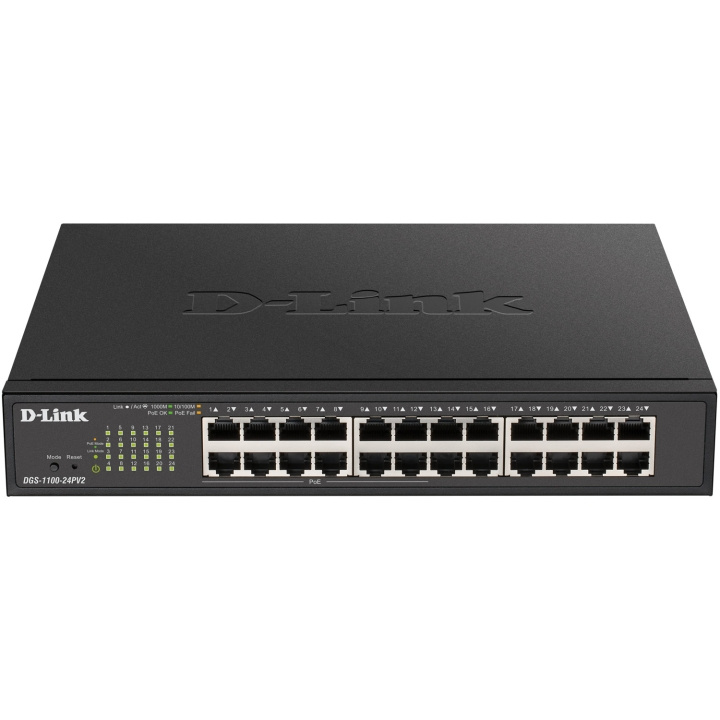 D-Link DGS-1100-24PV2 24-Port Gigabit PoE Smart Managed Switch in de groep COMPUTERS & RANDAPPARATUUR / Computerkabels / Schakelaars bij TP E-commerce Nordic AB (D35035)