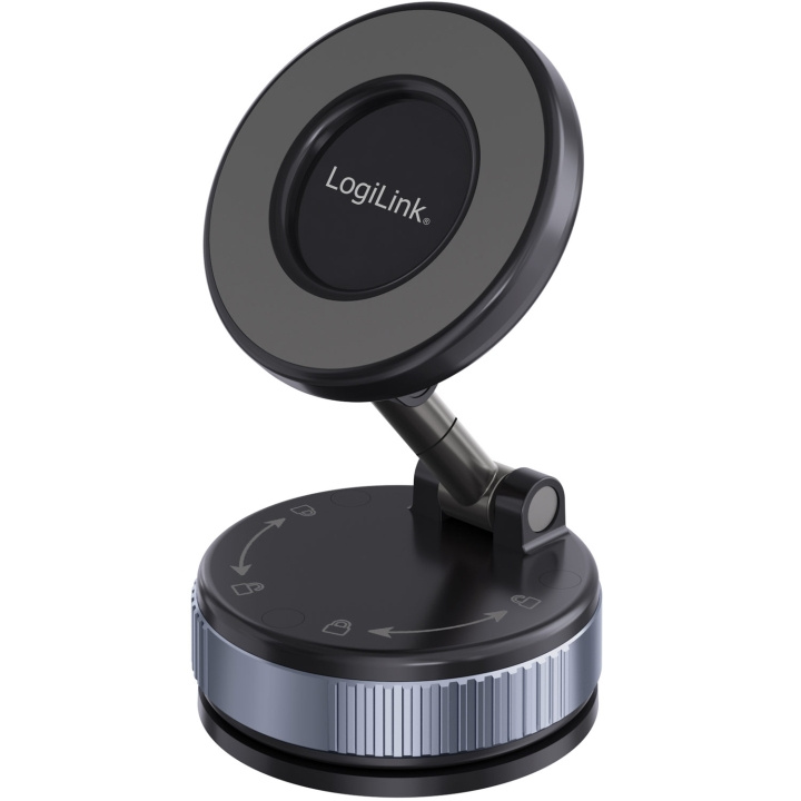 LogiLink Mobilhållare magnetisk med vakuumfäste in de groep SMARTPHONE & TABLETS / Overige accessoires / Docks, statieven en houders bij TP E-commerce Nordic AB (D35071)