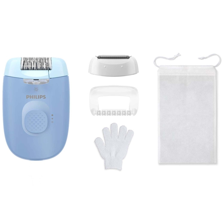 Philips Epilator med sladd +4 tillbehör BRE247/00 in de groep BEAUTY & HEALTH / Haar & Styling / Ontharing / Epliators bij TP E-commerce Nordic AB (D35076)