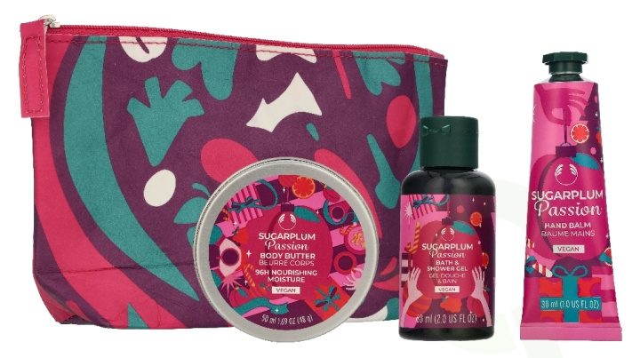 The Body Shop G2 Mini Love & Plums Giftset 110 ml Shower Gel 60ml/Body Butter 50ml/Ramie Bath Lily in de groep BEAUTY & HEALTH / Cadeausets / Cadeausets voor haar bij TP E-commerce Nordic AB (D35133)