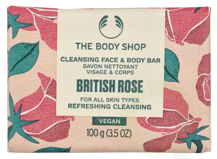 The Body Shop British Rose Cleansing Face & Body Bar 100 g in de groep BEAUTY & HEALTH / Huidsverzorging / Lichaamsverzorging / Body lotion bij TP E-commerce Nordic AB (D35446)
