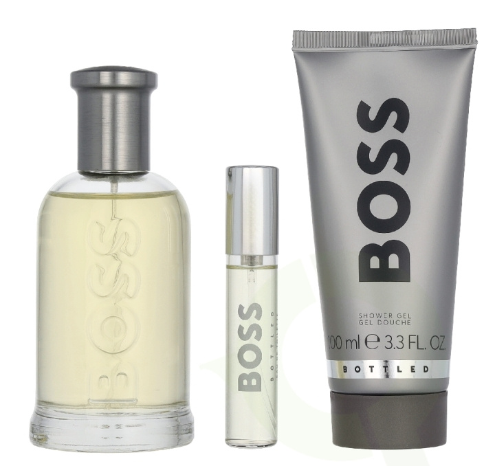 Hugo Boss Bottled Set 210 ml Edt Spray 100ml/Shower Gel 100ml/Edt Spray 10ml in de groep BEAUTY & HEALTH / Cadeausets / Cadeausets voor hem bij TP E-commerce Nordic AB (D35458)