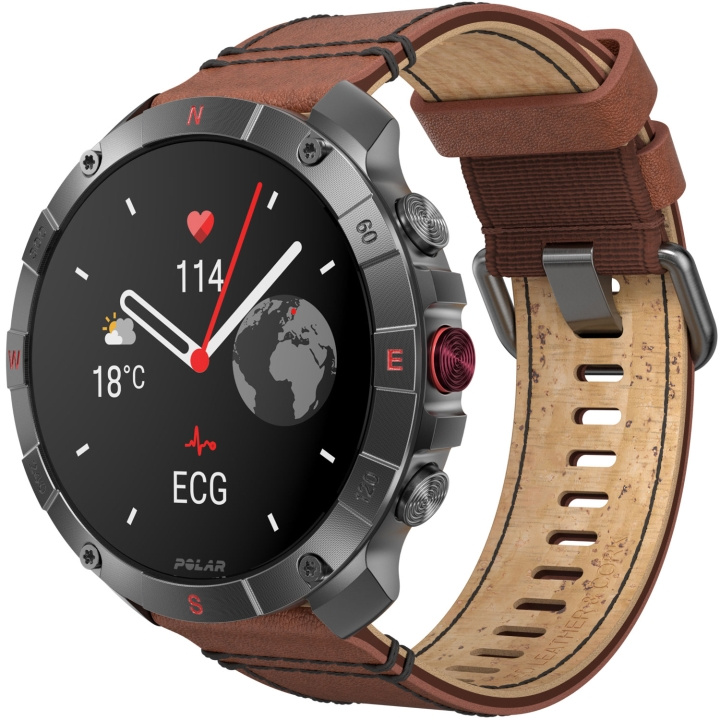 Polar Grit X2 Pro TI LTHR BRNZ M/L in de groep SPORT, VRIJE TIJD & HOBBY / Smartwatch & Activiteitsmeters / Smartwatches bij TP E-commerce Nordic AB (D35596)