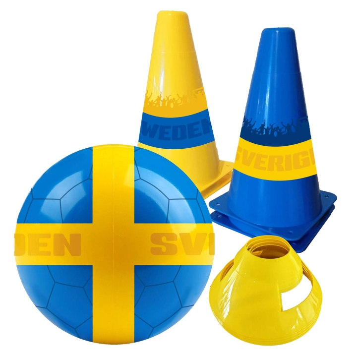 SportMe Fotbollsset SVERIGE - Boll och Koner in de groep SPEELGOED, KINDER- & BABYPRODUCTEN / Buitenspeelgoed / Sport & Spel bij TP E-commerce Nordic AB (D35603)