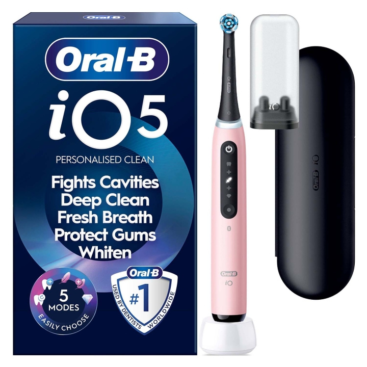 Oral B Eltandborste iO5 Blush Pink TC in de groep BEAUTY & HEALTH / Mondverzorging / Elektrische tandenborstels bij TP E-commerce Nordic AB (D35629)