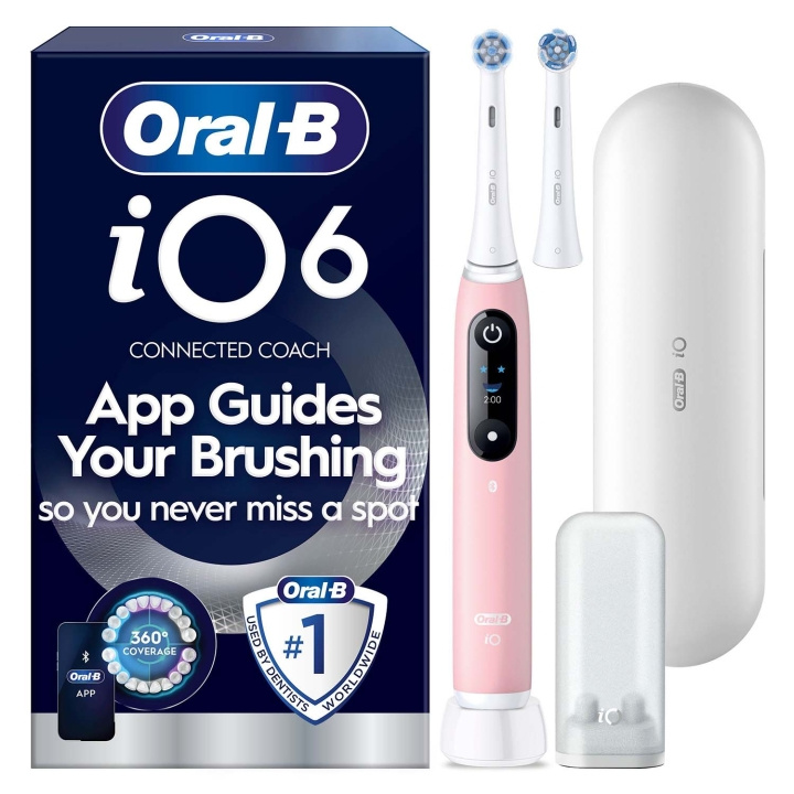 Oral B Eltandborste iO6 Series Pink Sand Sensitive, 1 Extra Refill in de groep BEAUTY & HEALTH / Mondverzorging / Elektrische tandenborstels bij TP E-commerce Nordic AB (D35635)