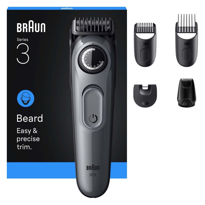 Braun Skäggtrimmer BT 3560 +5 stylingtillbehör in de groep BEAUTY & HEALTH / Haar & Styling / Scheren & Trimmen / Baardtrimmer & Accessoires bij TP E-commerce Nordic AB (D35639)