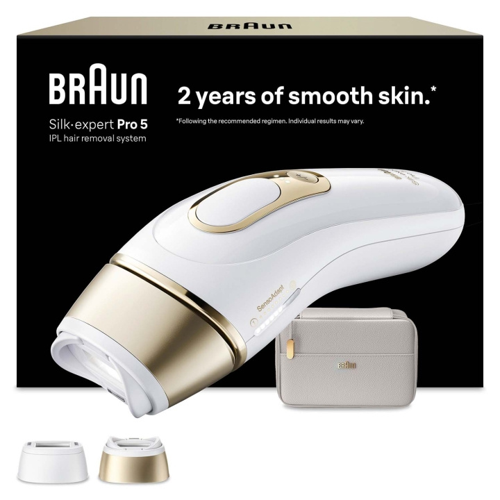Braun IPL Silk·expert Pro 5, Hårborttagning Hemma, 2 huvuden, PL5210 in de groep BEAUTY & HEALTH / Haar & Styling / Ontharing / IPL en laser bij TP E-commerce Nordic AB (D35641)
