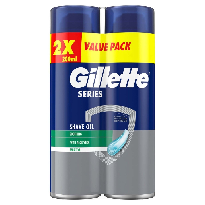 Gillette Rakgel Soothing, Lugnande med Aloe Vera, 2x200ml in de groep BEAUTY & HEALTH / Haar & Styling / Scheren & Trimmen bij TP E-commerce Nordic AB (D35779)
