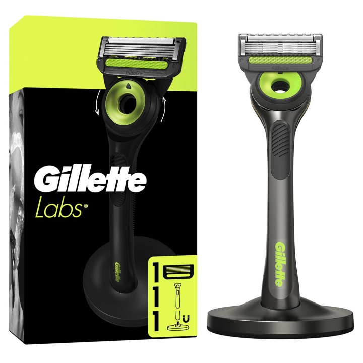 Gillette Rakhyvel Labs 1st rakblad + Magnetiskt ställ Neon Night in de groep BEAUTY & HEALTH / Haar & Styling / Scheren & Trimmen / Scheermessen & Accessoires bij TP E-commerce Nordic AB (D35780)