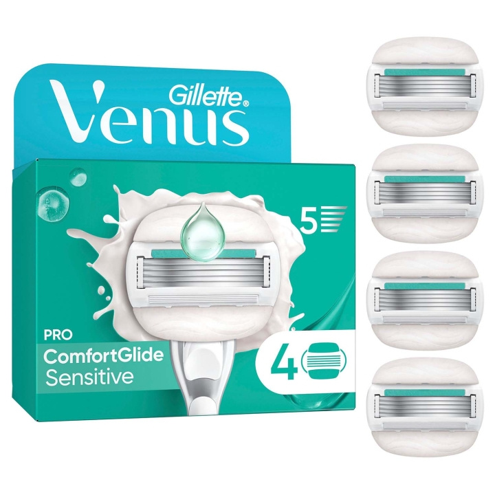 Gillette Venus Rakblad Pro Comfortglide Sensitive 4st in de groep BEAUTY & HEALTH / Haar & Styling / Scheren & Trimmen / Scheermessen & Accessoires bij TP E-commerce Nordic AB (D35789)