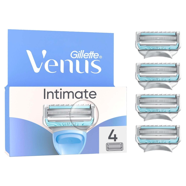 Gillette Venus Rakblad Intimate för Intimområdet, 4st in de groep BEAUTY & HEALTH / Haar & Styling / Scheren & Trimmen / Scheermessen & Accessoires bij TP E-commerce Nordic AB (D35793)
