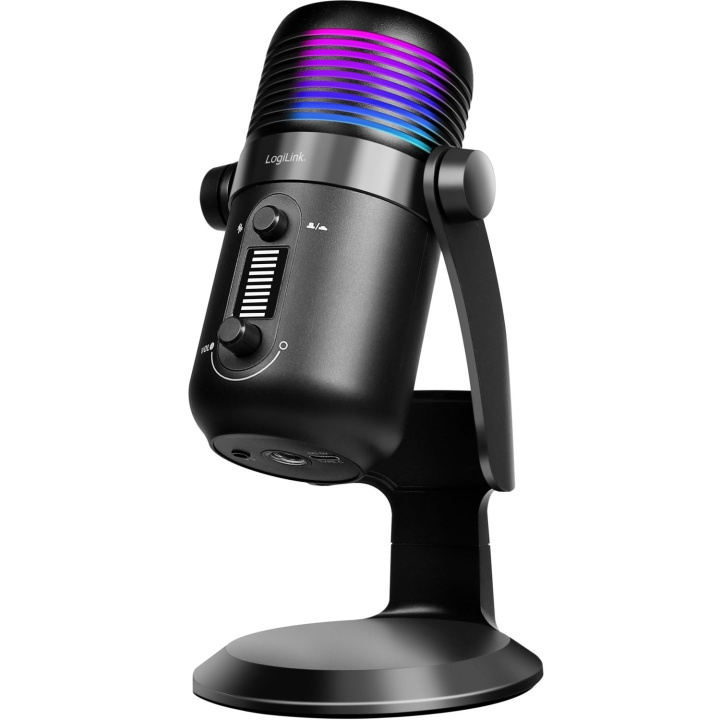LogiLink Mikrofon USB Riktad NRC RGB Svart in de groep COMPUTERS & RANDAPPARATUUR / Computeraccessoires / Microfoons bij TP E-commerce Nordic AB (D35826)