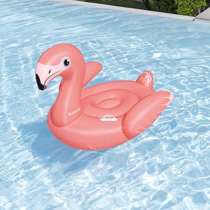 Bestway Badmadrass Fancy Flamingo 1,38 x 1,07 m in de groep SPEELGOED, KINDER- & BABYPRODUCTEN / Buitenspeelgoed / Badspeelgoed bij TP E-commerce Nordic AB (D35843)