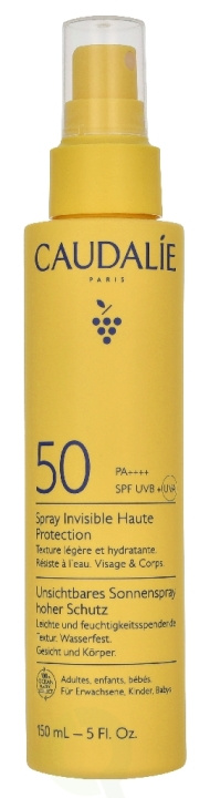 Caudalie Vinosun Protect Invisible Spray High Protection SPF50 150 ml in de groep BEAUTY & HEALTH / Huidsverzorging / Zonnebank / Zonnebescherming bij TP E-commerce Nordic AB (D35871)