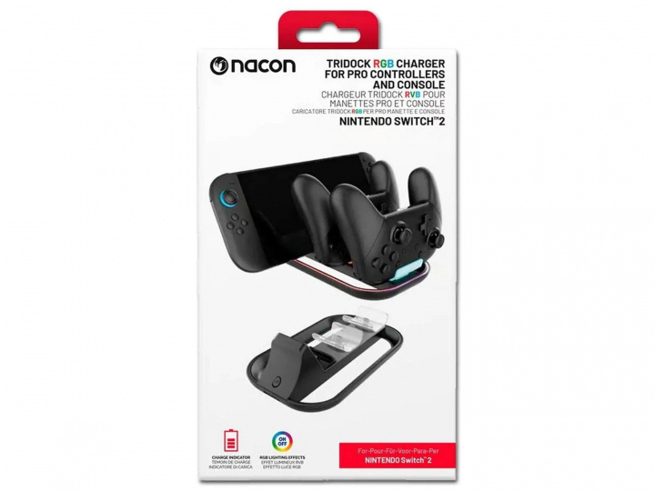 NACON Tri Opladningsstation til Nintendo Switch II in de groep HOME ELECTRONICS / Spelconsoles en accessoires / Nintendo Switch 2 / Accessoires bij TP E-commerce Nordic AB (D36944)