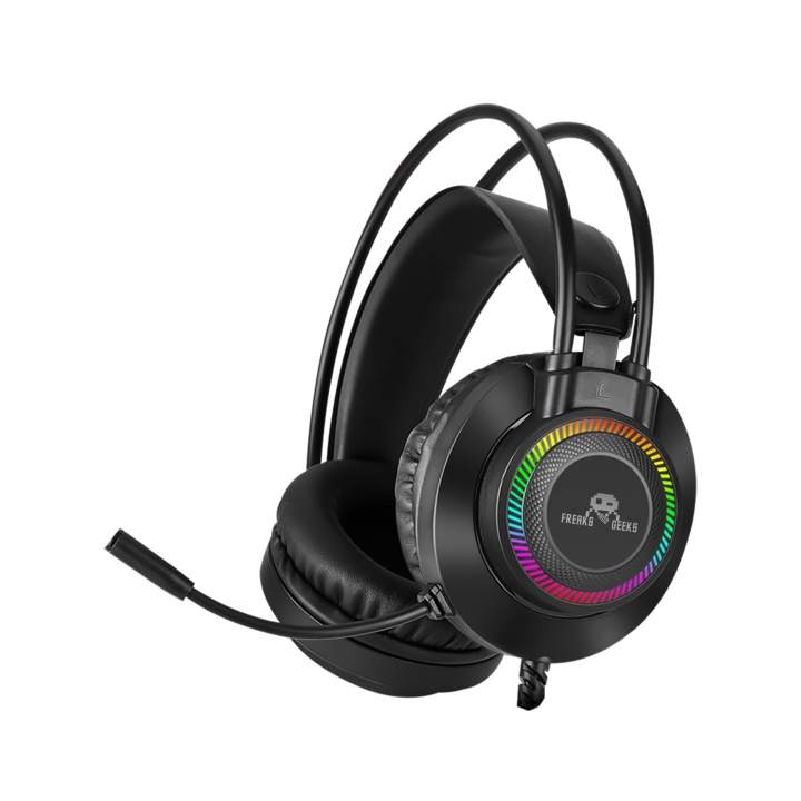 Freaks and Geeks Dual Headset met verlichte microfoon - PC/PS4/PS5/Xbox One in de groep COMPUTERS & RANDAPPARATUUR / GAMING / Koptelefoon bij TP E-commerce Nordic AB (D37047)