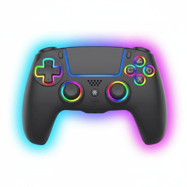 Deep Explorer Draadloze RGB Pro-controller - PS5 (zwart) in de groep HOME ELECTRONICS / Spelconsoles en accessoires / Sony PlayStation 5 bij TP E-commerce Nordic AB (D37099)