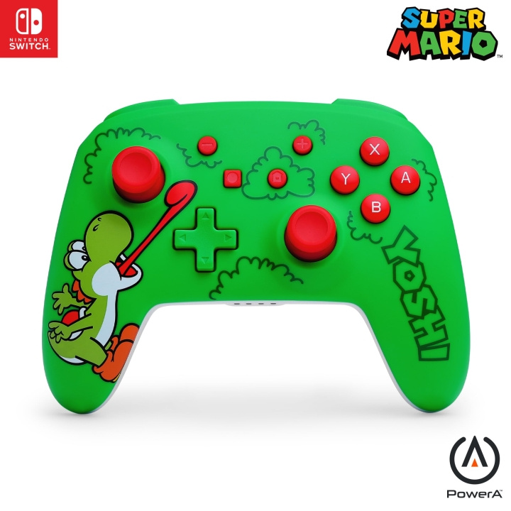 PowerA Draadloze controller voor Nintendo Switch - Hongerige Yoshi - Groen in de groep HOME ELECTRONICS / Spelconsoles en accessoires / Nintendo Switch / Accessoires bij TP E-commerce Nordic AB (D37153)