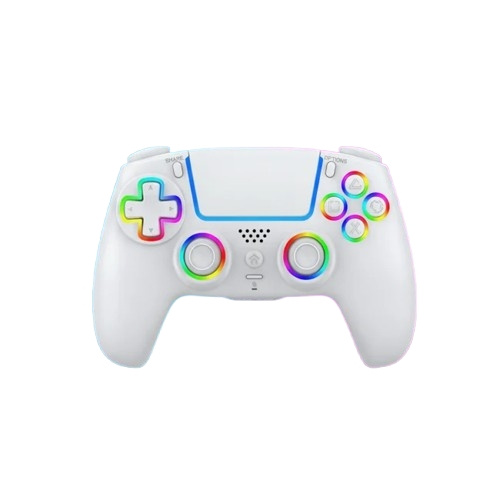Deep Explorer Draadloze RGB Pro-controller - PS5 (wit) in de groep HOME ELECTRONICS / Spelconsoles en accessoires / Sony PlayStation 5 bij TP E-commerce Nordic AB (D37231)