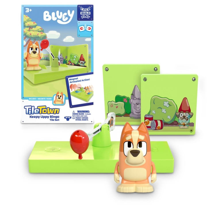 Bluey Tile Town - Bluey Magnetische mini-speelset - Keepy Uppy Bingo-tegelset in de groep SPEELGOED, KINDER- & BABYPRODUCTEN / Speelgoed / Speelset bij TP E-commerce Nordic AB (D37328)