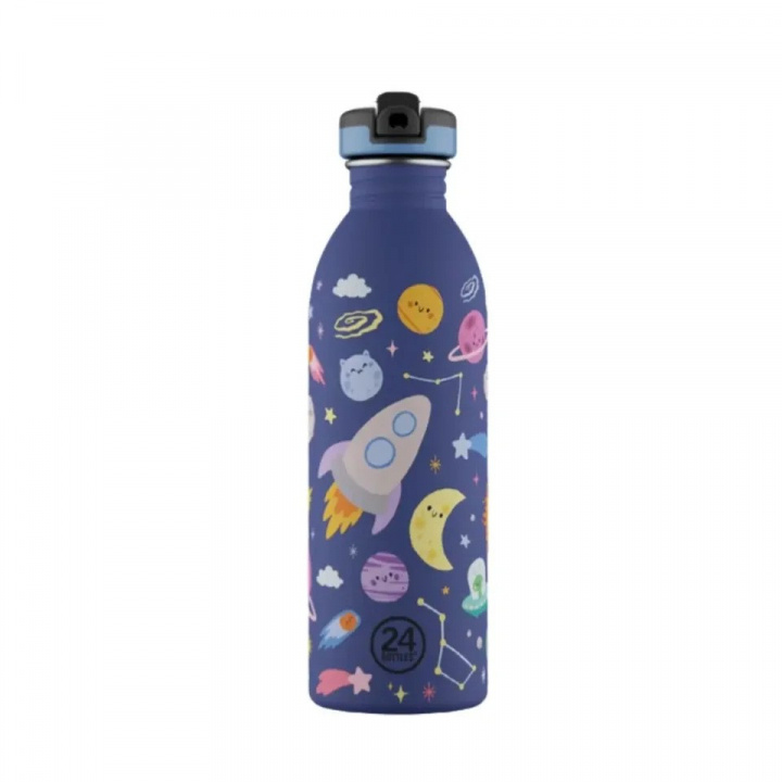 24Bottles Urban Bottle - Space Friends - Blauw - 500 ml in de groep SPORT, VRIJE TIJD & HOBBY / Buitenrecreatie / Thermosflessen & Waterflessen bij TP E-commerce Nordic AB (D37349)