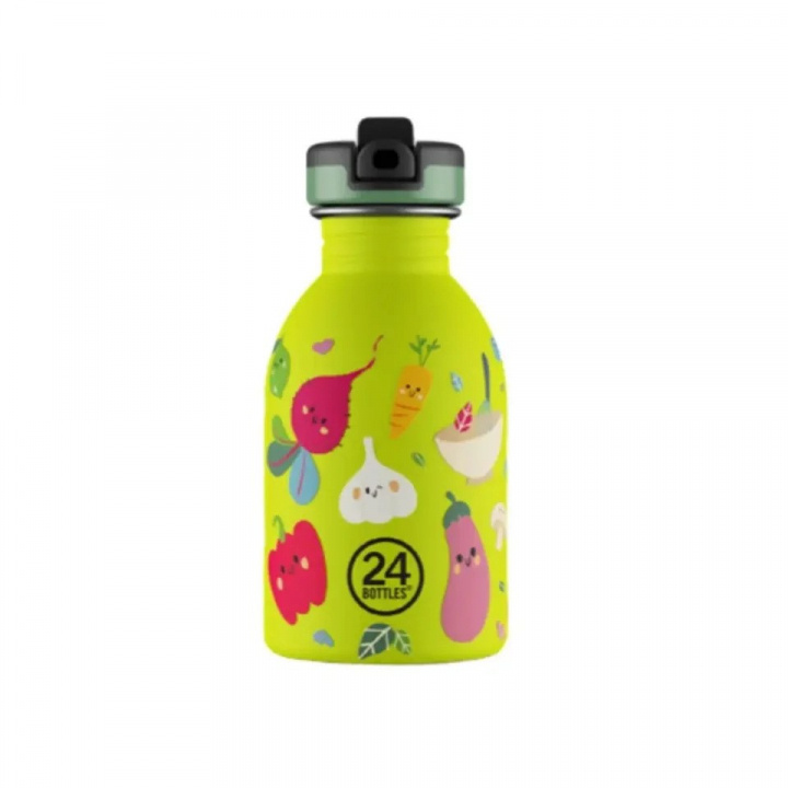 24Bottles Urban Bottle - Veggie Friends - Limoen - 250 ml in de groep SPORT, VRIJE TIJD & HOBBY / Buitenrecreatie / Thermosflessen & Waterflessen bij TP E-commerce Nordic AB (D37350)