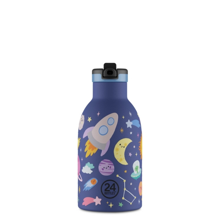 24Bottles Clima - Space Friends - Blauw - 330 ml in de groep SPORT, VRIJE TIJD & HOBBY / Buitenrecreatie / Thermosflessen & Waterflessen bij TP E-commerce Nordic AB (D37404)