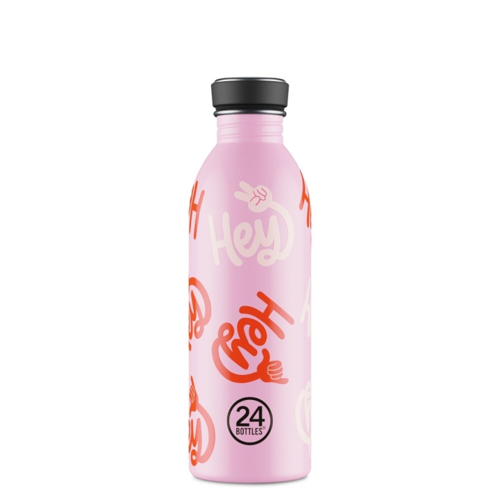 24Bottles Urban Bottle - Hey! Pink - 500 ml in de groep SPORT, VRIJE TIJD & HOBBY / Buitenrecreatie / Thermosflessen & Waterflessen bij TP E-commerce Nordic AB (D37426)