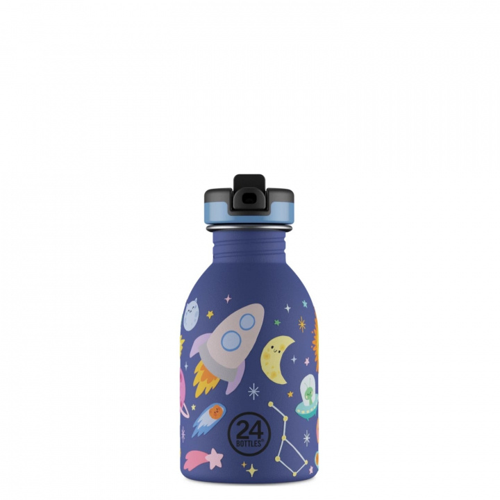 24Bottles Urban Bottle - Space Friends - Blauw - 250 ml in de groep SPORT, VRIJE TIJD & HOBBY / Buitenrecreatie / Thermosflessen & Waterflessen bij TP E-commerce Nordic AB (D37462)