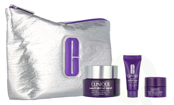 Clinique Smart Lift Value Set 65 ml Smart Clinical Repair Lifting Face + Neck Cream 50ml /Smart Clinical Repair Wrinkle Correcting Serum 10ml /Smart Clinical Repair Wrinkle Correcting Eye Cream 5ml in de groep BEAUTY & HEALTH / Huidsverzorging / Gezicht bij TP E-commerce Nordic AB (D37677)