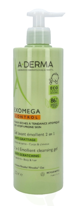 A-Derma Exomega Control Emollient Cleansing Gel Duo Set 500 ml in de groep BEAUTY & HEALTH / Haar & Styling / Haarverzorging bij TP E-commerce Nordic AB (D37786)
