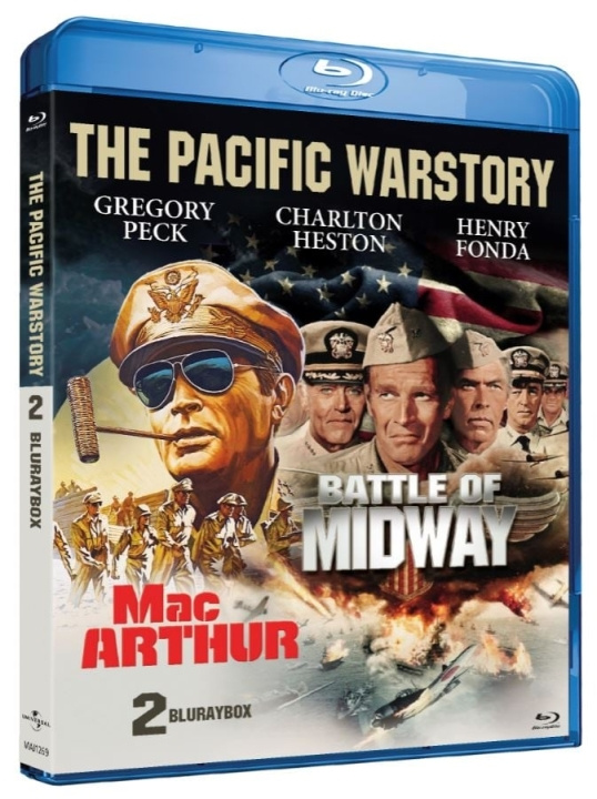 The Pacific War Story - 2 Disc Box set contains Midway and MacArthur Movie (Limited edition) (Blu-ray) in de groep HOME ELECTRONICS / Audio & Beeld / TV & Accessoires / Films / Blu-ray bij TP E-commerce Nordic AB (D37893)