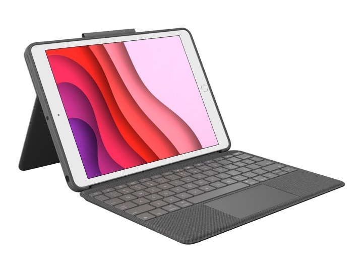 Logitech Combo Touch voor iPad 7e generatie - GRAPHITE Nordic in de groep SMARTPHONE & TABLETS / Tablet bescherming / Apple iPad bij TP E-commerce Nordic AB (D38244)
