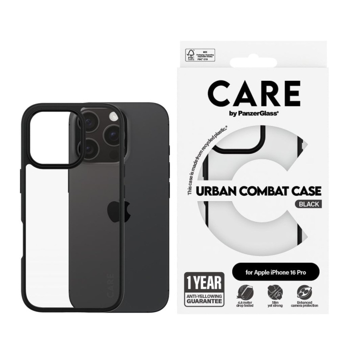 PanzerGlass CARE by PanzerGlass - iPhone 16 Pro-hoesje Urban Combat Black in de groep SMARTPHONE & TABLETS / Mobielbescherming / Apple / iPhone 16 bij TP E-commerce Nordic AB (D38310)