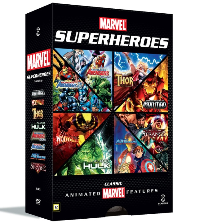 Marvel Animated Collection - 8 DVD Box Set in de groep HOME ELECTRONICS / Audio & Beeld / TV & Accessoires / Films / DVD bij TP E-commerce Nordic AB (D38405)