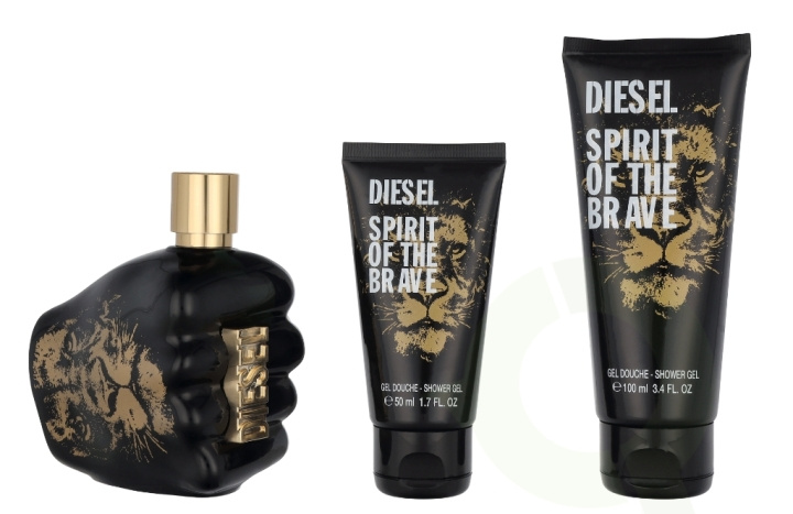 Diesel Spirit Of The Brave Pour Homme Giftset 275 ml Edt Spray 125ml/Shower Gel 100ml/Shower Gel 50ml in de groep BEAUTY & HEALTH / Geuren & Parfum / Parfum / Parfum voor hem bij TP E-commerce Nordic AB (D39478)