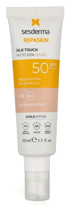 Sesderma Repaskin Silk Touch Tinted Sunscreen SPF50 50 ml in de groep BEAUTY & HEALTH / Huidsverzorging / Zonnebank / Zonnebescherming bij TP E-commerce Nordic AB (D39510)
