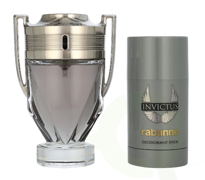 Paco Rabanne Invictus Giftset 175 ml Edt Spray 100ml/Deo Stick 75ml in de groep BEAUTY & HEALTH / Cadeausets / Cadeausets voor haar bij TP E-commerce Nordic AB (D39558)