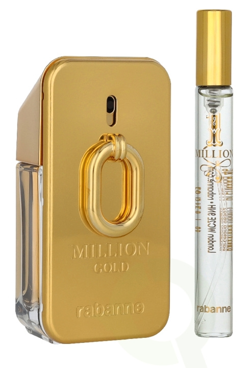 Paco Rabanne Million Gold Giftset 60 ml Edp Spray Intense 50ml/Edt Spray 10ml in de groep BEAUTY & HEALTH / Geuren & Parfum / Parfum bij TP E-commerce Nordic AB (D39562)