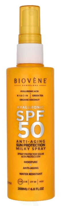 Biovene Hyaluronic SPF50 Anti-Aging Sun Protection Spray 200 ml in de groep BEAUTY & HEALTH / Huidsverzorging / Zonnebank / Zonnebescherming bij TP E-commerce Nordic AB (D39624)