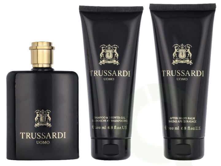 Trussardi Uomo Giftset 500 ml Edp Spray 100ml/Shampooo & Shower Gel 200ml/After Shave Balm 200ml in de groep BEAUTY & HEALTH / Geuren & Parfum / Parfum bij TP E-commerce Nordic AB (D39686)