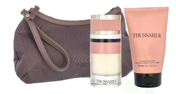 Trussardi By Trussardi Giftset 190 ml Edp Spray 90ml/Body Emulsion 100ml/Beauty Bag in de groep BEAUTY & HEALTH / Cadeausets / Cadeausets voor haar bij TP E-commerce Nordic AB (D39690)