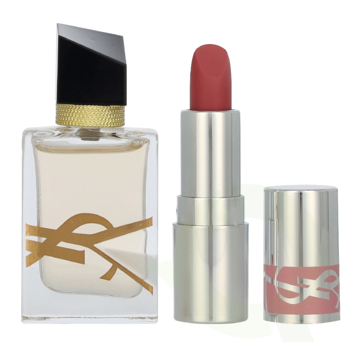 Yves Saint Laurent YSL Libre Giftset 8.8 ml Edp Spray 7,5ml/#44 Loveshine Lipstick 1,3gr in de groep BEAUTY & HEALTH / Cadeausets / Cadeausets voor haar bij TP E-commerce Nordic AB (D39700)