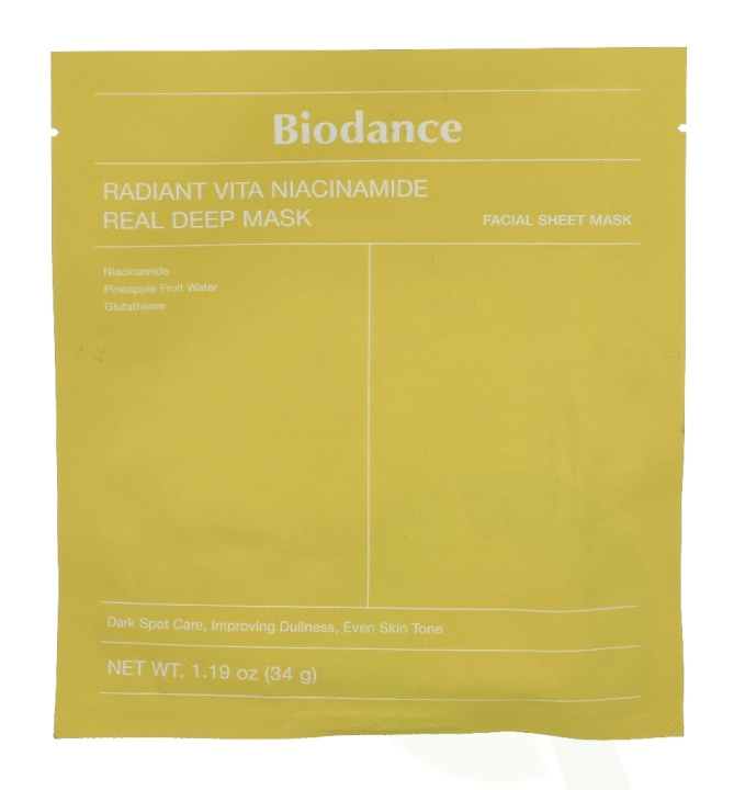 Biodance Radiant Vita Niacinamide Face Mask 34 g in de groep BEAUTY & HEALTH / Huidsverzorging / Gezicht bij TP E-commerce Nordic AB (D39712)